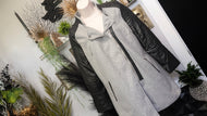 Miss London Faux Leather & Wool Jacket LG *has 3 rips in arms*