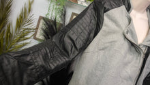 Load image into Gallery viewer, Miss London Faux Leather &amp; Wool Jacket LG *has 3 rips in arms*
