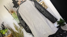 Load image into Gallery viewer, Miss London Faux Leather &amp; Wool Jacket LG *has 3 rips in arms*
