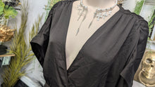 Load image into Gallery viewer, Express Black Belted Cinched Blouse Top LG
