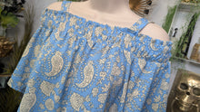 Load image into Gallery viewer, Melloday Farmhouse Floral Blouson Off Shoulder Top MD
