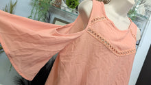 Load image into Gallery viewer, Charlotte Russe Coral Open Shoulder Tunic Top MD NWT
