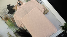 Load image into Gallery viewer, Monteau Los Angeles Dusty Rose Swiss Dot Blouse Top MD
