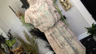 APT.9 Snakeskin Print Blouson Dress MD