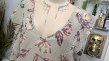 Load image into Gallery viewer, Motherhood Floral Sheer Blouse Top SM
