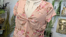 Load image into Gallery viewer, Motherhood Floral Sheer Blouse Top MD
