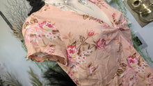 Load image into Gallery viewer, Motherhood Floral Sheer Blouse Top MD
