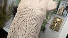 Load image into Gallery viewer, Lauren Conrad Ivory Mesh Knit Tank Top SM
