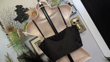 Load image into Gallery viewer, Princess Polly Black Lace Corset Crop Top sz8/MD

