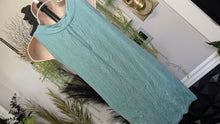Load image into Gallery viewer, Kenar Teal Tufted Bead Tank Top  MD
