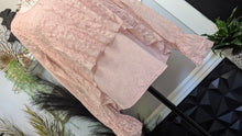 Load image into Gallery viewer, Cupio Dusty Rose Lace Poet Blouse Top LG
