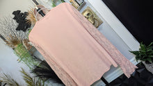 Load image into Gallery viewer, Cupio Dusty Rose Lace Poet Blouse Top LG
