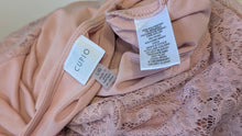Load image into Gallery viewer, Cupio Dusty Rose Lace Poet Blouse Top LG

