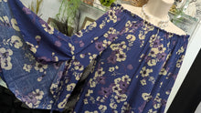 Load image into Gallery viewer, Lildy Floral Tie Sleeve Tunic Blouse Top LG-XL
