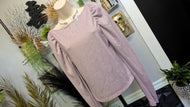 Hudson Gray Lavender Shimmer Rouched Top SM