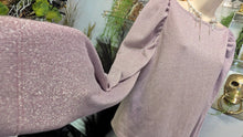 Load image into Gallery viewer, Hudson Gray Lavender Shimmer Rouched Top SM
