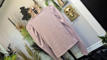 Load image into Gallery viewer, Hudson Gray Lavender Shimmer Rouched Top SM
