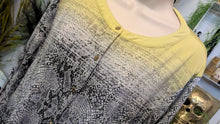 Load image into Gallery viewer, Dana Buchman Snakeskin Print Sheer Blouse XL
