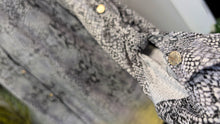 Load image into Gallery viewer, Dana Buchman Snakeskin Print Sheer Blouse XL
