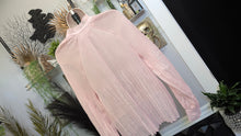 Load image into Gallery viewer, Rye Grass Pink Pleated Sheer Blouse MD
