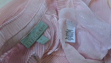 Load image into Gallery viewer, Rye Grass Pink Pleated Sheer Blouse MD
