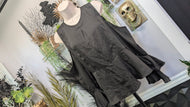 ASOS Black Satiny Open Shoulder Blouse sz8/MD