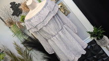 Load image into Gallery viewer, Express Lavender &amp; Gold Skort Dress MD
