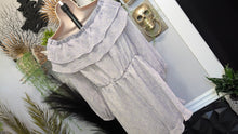 Load image into Gallery viewer, Express Lavender &amp; Gold Skort Dress MD

