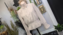 Load image into Gallery viewer, Japra Sheer Cheetah Print Blouson Blouse SM
