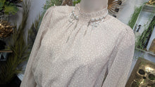 Load image into Gallery viewer, Japra Sheer Cheetah Print Blouson Blouse SM
