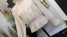 Load image into Gallery viewer, Japra Sheer Cheetah Print Blouson Blouse SM
