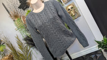 Load image into Gallery viewer, Gap Grey Cable Knit Sweater XS NEW
