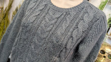 Load image into Gallery viewer, Gap Grey Cable Knit Sweater XS NEW

