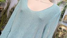 Load image into Gallery viewer, Old Navy Blue Ribbed Side Slit Sweater MD
