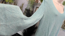 Load image into Gallery viewer, Old Navy Blue Ribbed Side Slit Sweater MD
