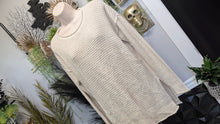 Load image into Gallery viewer, Pink Rose Waffle Side Slit Sweater MD
