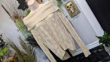 Load image into Gallery viewer, APT.9 Ivory Off Shoulder Knit Sweater LG

