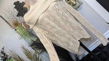 Load image into Gallery viewer, APT.9 Ivory Off Shoulder Knit Sweater LG

