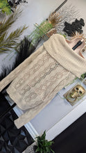 Load image into Gallery viewer, APT.9 Ivory Off Shoulder Knit Sweater LG
