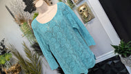 St.John's Bay Blue Shell Sweater LG