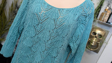Load image into Gallery viewer, St.John's Bay Blue Shell Sweater LG
