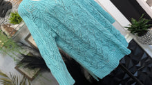 Load image into Gallery viewer, St.John's Bay Blue Shell Sweater LG
