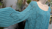 Load image into Gallery viewer, St.John's Bay Blue Shell Sweater LG
