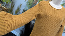 Load image into Gallery viewer, Ambiance Apparel Caramel Waffle Sweater SM
