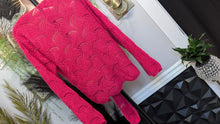 Load image into Gallery viewer, Elsamanda Hot Pink Mohair Wool Blend Sweater LG
