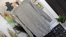 Load image into Gallery viewer, Shein Grey Ribbed Side Tie Sweater LG
