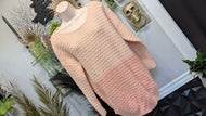 Amaryllis Pink Waffle Sweater LG