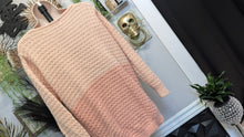 Load image into Gallery viewer, Amaryllis Pink Waffle Sweater LG
