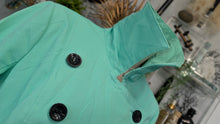 Load image into Gallery viewer, New York and Company Mint Military Trench Coat SM

