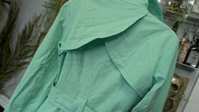 Load image into Gallery viewer, New York and Company Mint Military Trench Coat SM
